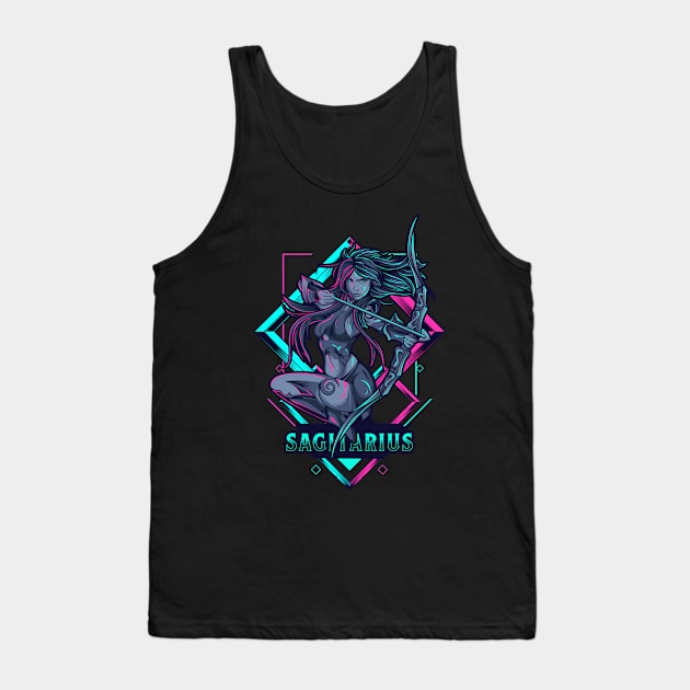 Zodiac SAGITARIUS NEON Series Tank Top by ZODIAC HOLIC